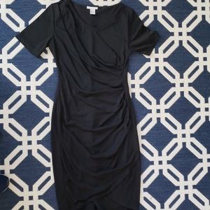 H&M women's sheath black dress sz S